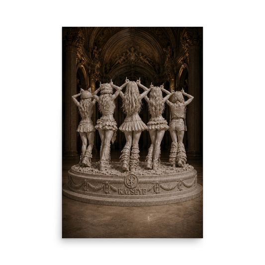 #4 VIRAL ITEM KATSEYE PINKY UP SCULPTURE POSTER